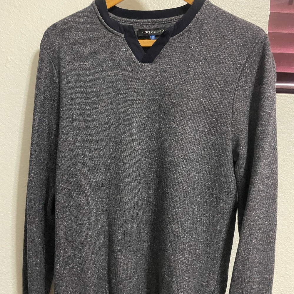 Vince Camuto V Neck Navy Sweater